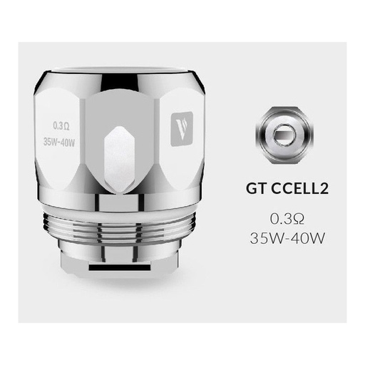 [6943498601899] Coil GT CCell2 0,3 Ohm (35W - 40W) - vaporesso (pack de 3)